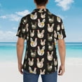 thumbnail image 5 of Salouo Flowe Rooster for Hawaiian Shirt for Men,Summer Beach Casual Short Sleeve Button Down Shirts Men's Regular-Fit Short-Sleeve Print Shirt -3X-Large, 5 of 6