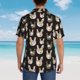 thumbnail image 4 of Fotbe Flowe Rooster Camisa Hawaiana para Hombre Unisex – Camisa Casual de Verano con Botones de Manga Corta de Algodón y Lino,Small, 4 of 7
