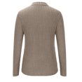 thumbnail image 5 of Scyoekwg Womens Long Sleeve Tops V-Neck Knitted Tunic Sweatshirts Trendy Lightweight Women Blouses Fall Dressy Casual Blouses Solid Color Pullover (Khaki,L), 5 of 6