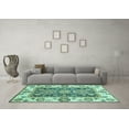 thumbnail image 3 of Ahgly Company Indoor Rectangle Oriental Turquoise Blue Traditional Area Rugs, 7' x 9', 3 of 4
