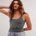 thumbnail image 6 of LYMAYTER Women Y-Back Tank Solid Color Workout Vest Casual Slim Stretchy Athletic Top‌ S-XL, 6 of 10