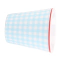 thumbnail image 2 of Taza de agua de porcelana de imitación de 260 ml, taza de café, leche, taza para beber para restaurante, uso escolar, rejilla azul claro, 2 of 14