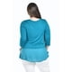 thumbnail image 3 of Blusa con detalle de encaje Roman Fashion /Tallas Extras, 182 (Azul claro) azul 40, 3 of 5