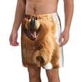 thumbnail image 2 of Zufioo Happy Fluffy Running Dog for Men's Casual Beach Shorts, Sports Fitness Quick-drying Drawstring Shorts with Pockets for Home Wear-3X-Large, 2 of 6