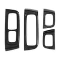 thumbnail image 2 of Decoración interior del coche, 4 piezas de fibra de carbono real, cubierta del panel del elevalunas, moldura del panel del elevalunas, diseño elevado, 2 of 9