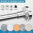 thumbnail image 4 of Shower Curtain Rod 32-89 Inch,Adjustable Spring Tension Stainless Steel Telescoping No Drill Rod for Bathroom,No Slip, No Rust,Chrome, 4 of 9