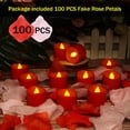 thumbnail image 4 of LED Tealight Candles Red Color Timer Battery Operated Flameless Smokeless Flickering Flashing Effect 12 PCS/Set with Decorative Fake Rose Petals, 4 of 8