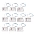 thumbnail image 1 of 10x Porta tarjetas de identificación de crédito de bolsillo para tarjetas de identificación, estuche para pases con correas para el cuello, azul gris SM SunniMix Titulares de tarjetas de identificación de acrílico, 1 of 8