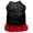 Black W/Red, variant on Pet Dog  Cat Dress Rhinestone, "Multi Flower"