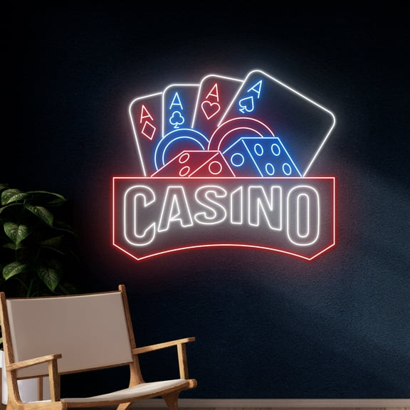 Handmadetneonsign Casino Neon Sign, Gaming Led Sign, Game Player Led Light, Gamer Neon Light