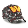 thumbnail image 2 of Girls Youth '47 Black Washington Commanders Mural Clean Up Adjustable Hat, 2 of 3