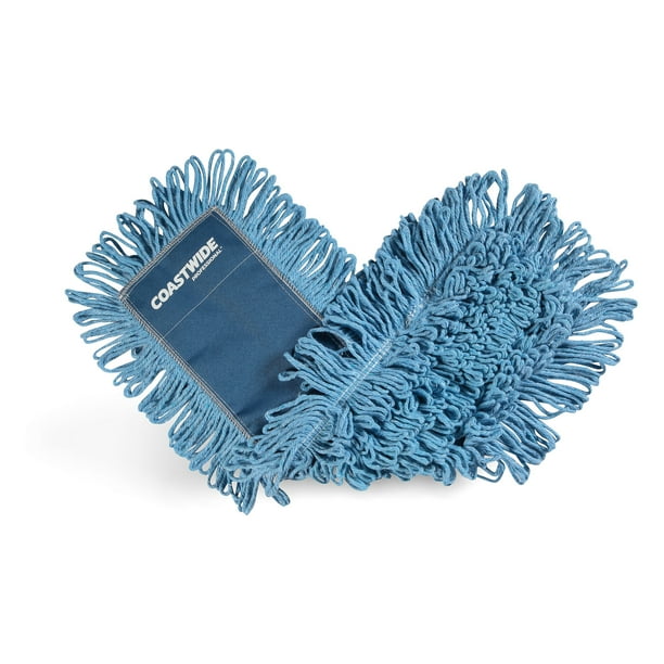 COASTWIDE LoopedEnd Dust Mop Head, Cotton, 24" x 5", Blue CW56759