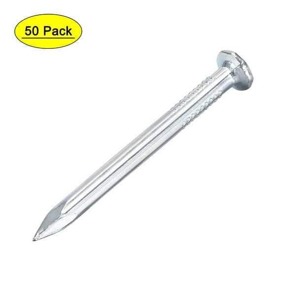 Uxcell 40mm / 1.6" Wall Cement Nail Carbon Steel Electroplating 50 Pack