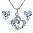 thumbnail image 2 of Ensemble Collier et Boucles d'Oreilles de Mariée en Zircon, 2 of 5