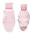 thumbnail image 1 of Juego de mantas para envolver a Babyfere Reborn Doll, 43 a 56 cm, con sombrero, color morado, 1 of 8