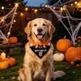 thumbnail image 6 of Twfbrm Halloween Dog Bandanas, Ghost & Bat Print Triangle Fabric Pet Scarf for Boys and Girls, Adjustable Reversible Neckerchief Washable Puppy Bibs Halloween Pet Costume for Cats and Dogs, 6 of 6