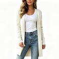 thumbnail image 2 of Diufon Cable Knit Cardigan Women Long Sleeve Cozy Chunky Knit Open Front Sweater with Pockets Going Out Fall Winter Long Jackets, 2 of 5