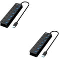 thumbnail image 1 of HLONK 2pcs Usb Adapter Usb Connector Usb Extension Cable 7 Ports Usb Splitter Extender, 1 of 8