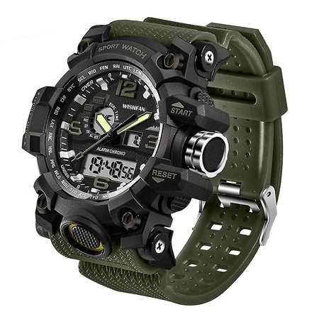 Junmo Men's Military Watch, Dual Display Waterproof Sports Digital ...