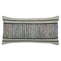 Peppermint Home Vera Embroidery Decorative Throw Pillow Cover, 12"x 24", Natural