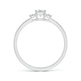 thumbnail image 2 of ANGARA Lab Grown 3 Stone Diamond Promise Ring for Women in 14K White Gold (Size-3.5mm| Color-F-G| Clarity-VS) | April Birthstone, Anniversary, Jewelry Gift for Women | Lab-Grown Diamond Ring, 2 of 5