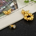 thumbnail image 6 of 100sets Brass Magnetic Clasps with Loops Nickel Free Round Golden 11.5x6mm Hole: 1.2mm, 6 of 6