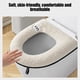 thumbnail image 5 of Baño, Organizadores y almacenamiento para baño, Asiento de inodoro engrosado con asa de transporte Cobertura completa Asiento de inodoro para el hogar cálido para el invierno Asiento de inodoro imperm, 5 of 6