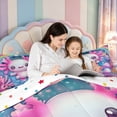 thumbnail image 5 of Manfei Ocean Axolotl 7-Piece Twin Bedding,Cute Animal Bedding Comforter Set,Polkadot Reversible, 5 of 7