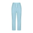 thumbnail image 2 of fatyb Pants for Boys Girls High Waist Straight Leg Pants Casual School Uniform Sweatpants with Pockets, 2 of 6