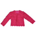 thumbnail image 3 of Little Girls Magenta Lace Matching Liner Long Sleeve Blouse 1-5, 3 of 4