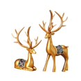 thumbnail image 4 of Elegantes figuras de renos y estatuas de alces para recuerdos, ideales para dormitorios, oficinas o gabinetes de mesa. Dorado, 4 of 9