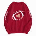 thumbnail image 4 of Towmus Women's 2025 Autumn Winter Casual Rugby Printed Crewneck Sweatshirt Long Sleeve Loose Pullover Tops, 4 of 6