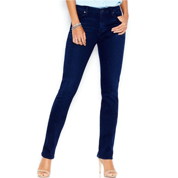 Jeans de Pierna Recta 7 For All ManKind Kimmie para Mujer Azul 27