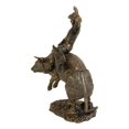 thumbnail image 3 of Old World Rustic Western Cowboy Riding A Rearing Angry Bull Rodeo Statue 10"H, 3 of 6