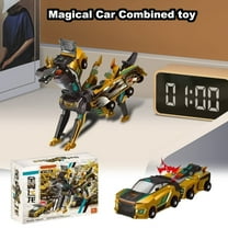 Magical Transforming Dinosaur Car Toy, Magnetic Absorption Combined Transformation, Two-In-One Car To Dinosaur Deformation With Enchanting Scene, Educational Toy For Boys Girls,