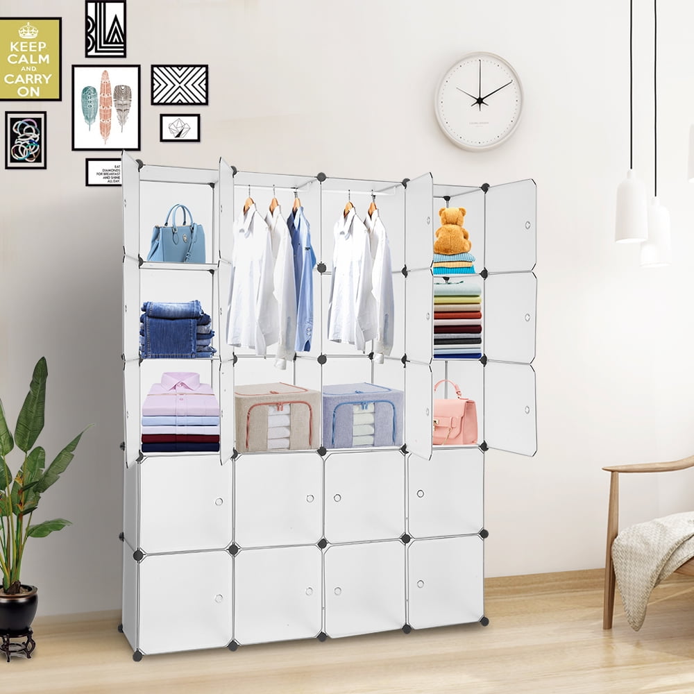 Cube DIY Modular Closet Organizer Wardrobe Rack Clothes Shelf Storage Cabinet 20