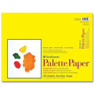 Uxcell A4 Paper Palette Paint Pallet Disposable 36 Sheet with Thumb Hole for Painting, White 2 Pack