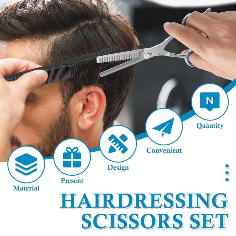 Rzvnmko Professional Hair Cutting Scissors Kit, 12 Pieces photo 3