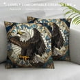 thumbnail image 3 of Orinice Eagle Stained Glass Art Graphic Decorative Throw Pillow Cover for Home Couch Living Room Bed Sofa 22x22in, 3 of 5