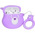 thumbnail image 2 of Lindo estuche para AirPod 2/1, diseño de personajes de dibujos animados, divertido y divertido Air Pods, funda de silicona suave, único animal 3D para niñas, niños, mujeres, estuches para AirPods 2 y 1 (oso arcoíris morado) Sailing  Electrónica, 2 of 5