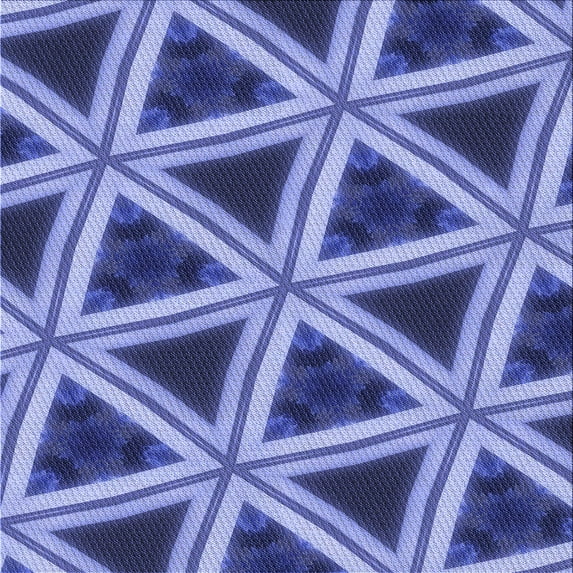 Ahgly Company Indoor Square Patterned Denim Blue Area Rugs, 8' Square