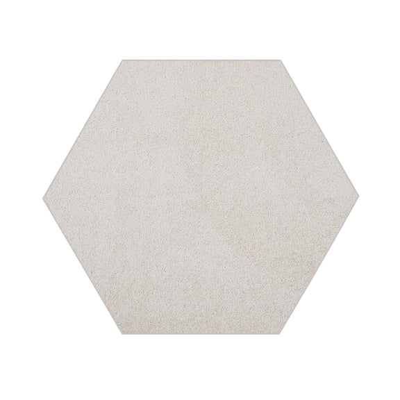 Furnishmyplace Modern Plush Solid Color Rug - Pet Friendly, Made in USA, Off White Area Rugs 6' Hexagon