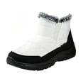 thumbnail image 2 of AXXD Boots for Women,Winter Mid-Calf Boots,Warm Round Toe Snow Boots,White,US 7.5, 2 of 6