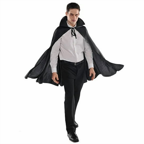 AMSCAN Black Cape Deluxe Halloween Costume Accessories for Adults, One Size