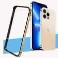 thumbnail image 4 of Compatible with iPhone 14 Pro Max Bumper Case Aluminum Metal Frame Edge Silicone Protective Ultra Thin Slim Lightweight Luxury Protection Shockproof Cover for Women Girls Man-Glod, 4 of 7