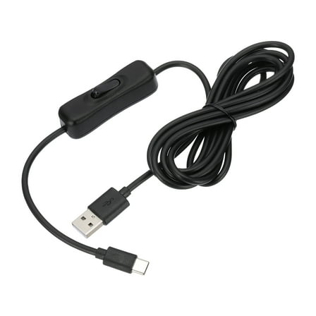 Uxcell 6.56ft USB Extension Cable with on Off Switch, Type C to USB Male Data Power Cord, Black