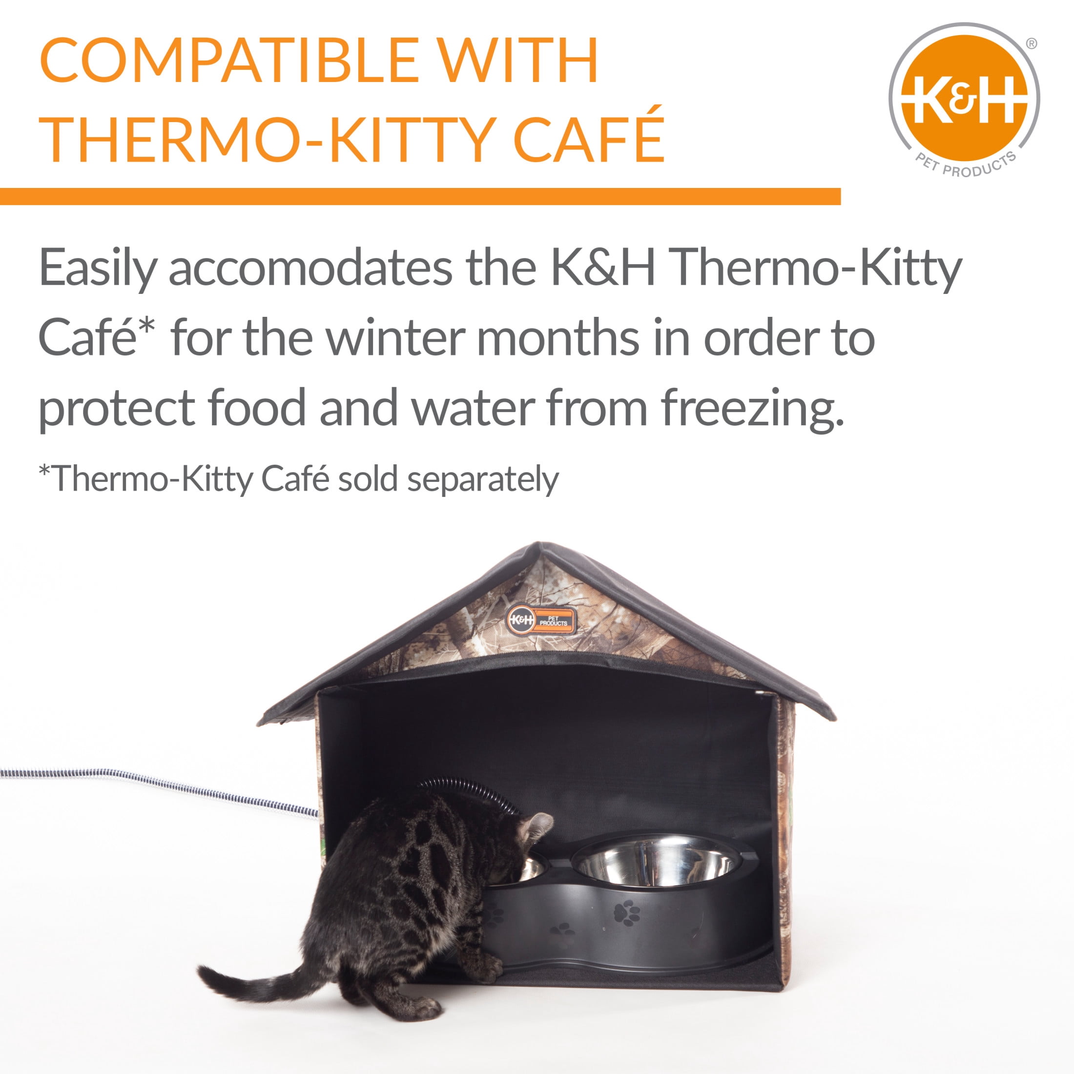 K&H Pet Products Outdoor Kitty Dining Room Realtree EDGE 20 X 14 X 16.5 Inches