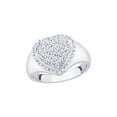 thumbnail image 1 of Diamond Heart Promise Ring in 14K White Gold (1/2 cttw) (I-Color, SI3/I1-Clarity) (Size-10), 1 of 2