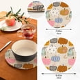 thumbnail image 3 of SKYSONIC Fall Colorful Doodle Pumpkin Pot Holders Trivets, 2 Pcs Heat Resistant Trivets, Cotton Thread Weave Mats for Hot Pads Pans Pot Bowl Teapot for Kitchen Decor, 3 of 7