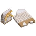 thumbnail image 1 of Unique Bargains Candy Boxes, 100 Pcs Wedding Gift Boxes Paper Box with Ribbon 3.3 x 2.6 Inch for Gift Wrap Wedding, Gold Tone, 1 of 5